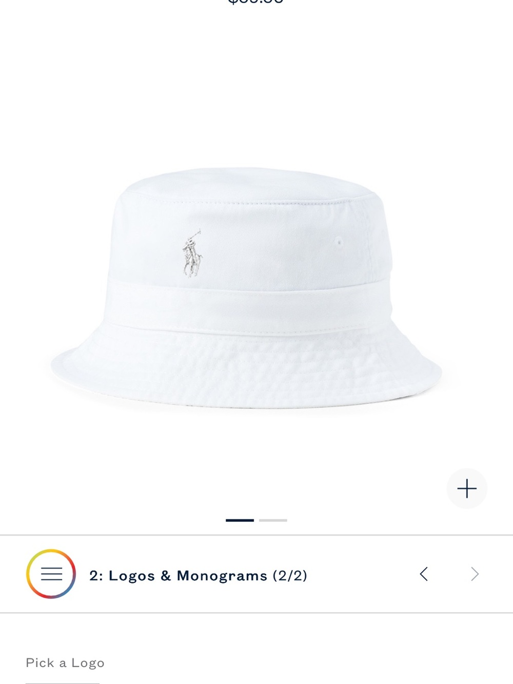 Polo by Ralph Lauren White Bucket Hat with Embroidered Pony